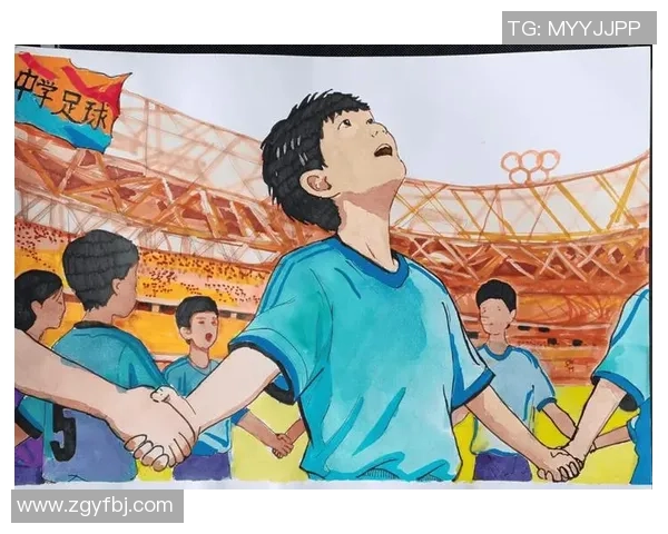 我爱足球的激情与梦想在绿茵场上绽放的主题画作